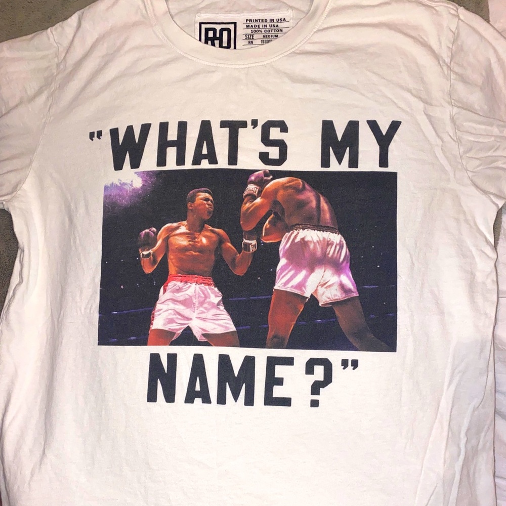 Muhammad Alia “What’s my name” shirt - Houston Astrodome. Roots of Fighter